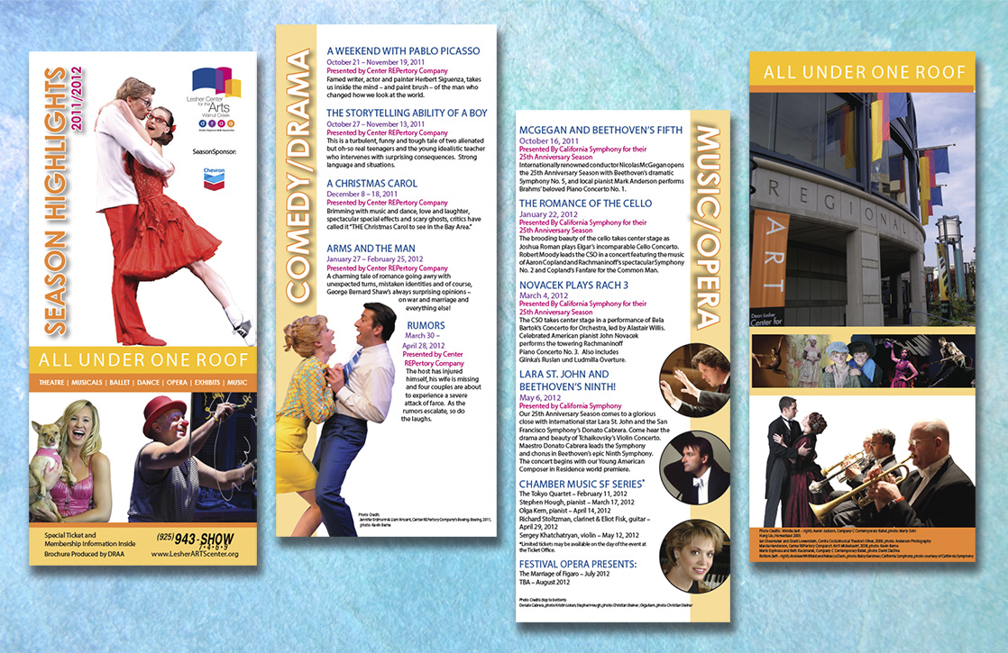 Diablo Regional Arts Association Season Highlights Brochure