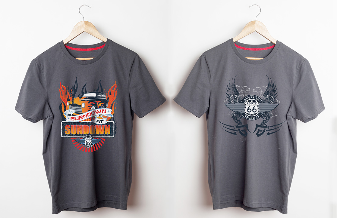 Tshirt Designs for Route 66 Raceway